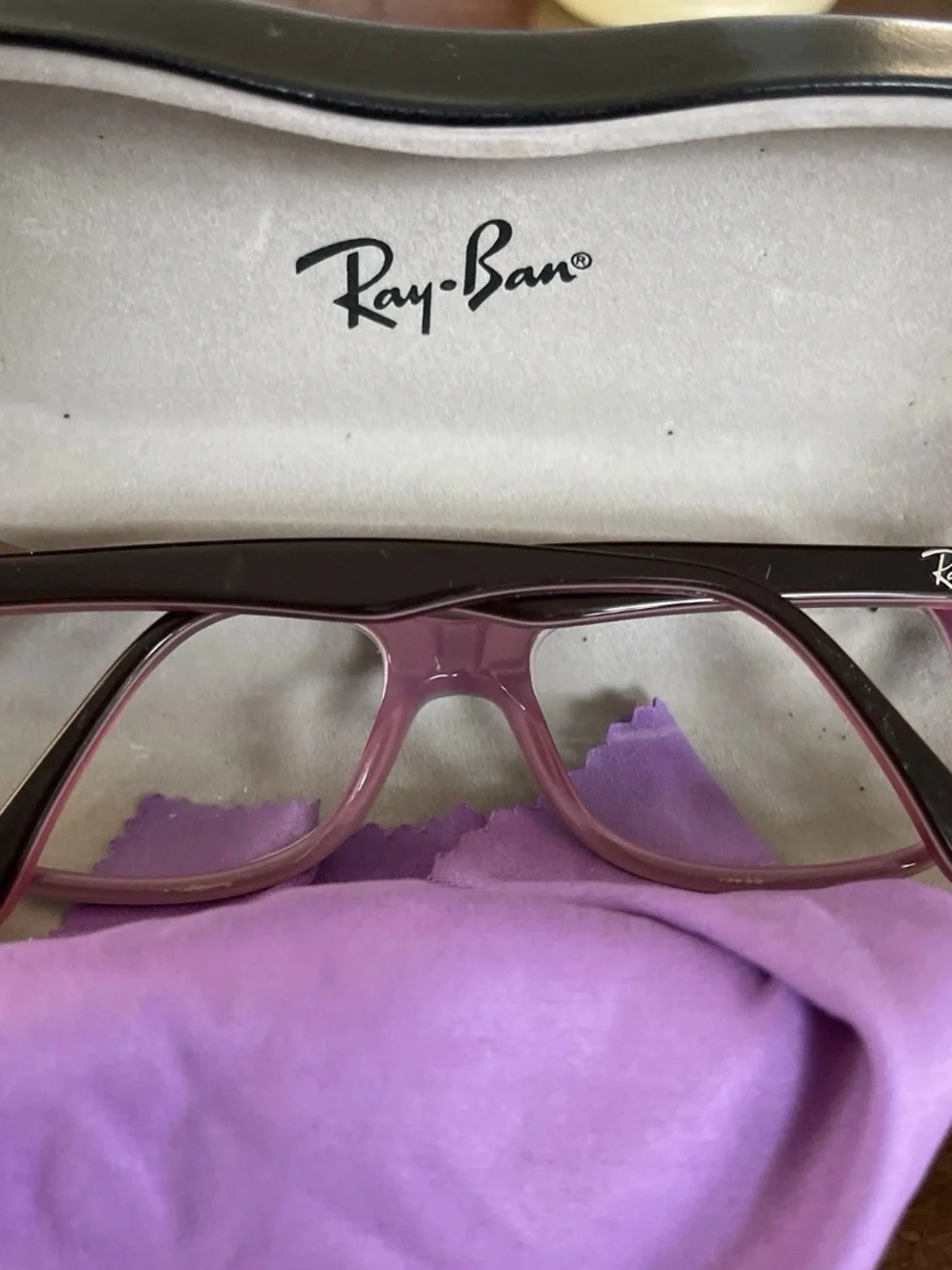 RAY-BAN Eyeglass Frames Full Rim RB 5228 2126 BROWN PINK AUTHENTIC CASE INCLUDED